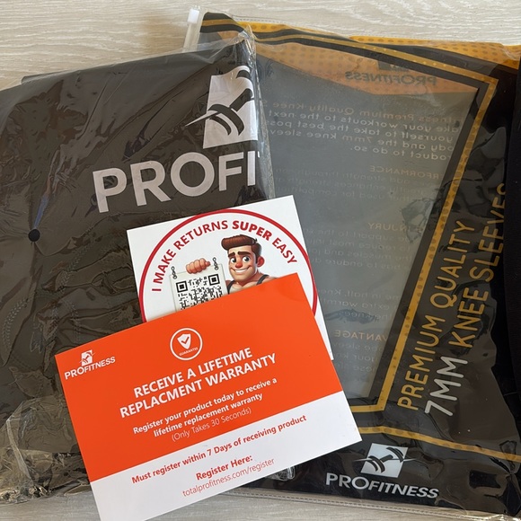 ProFitness Knee Sleeves Weightlifting Men & Women - 7mm - Picture 4 of 8